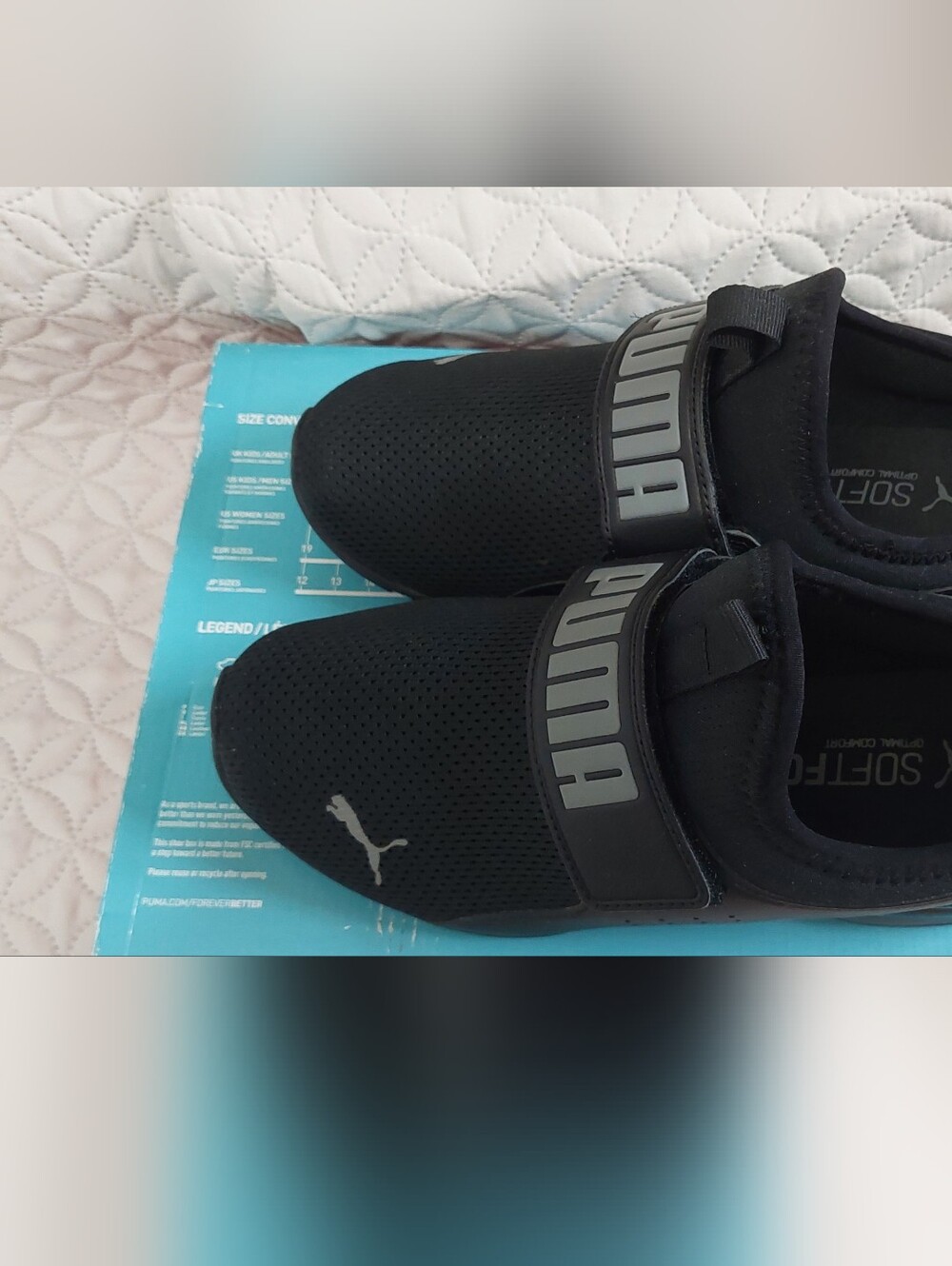 PUMA SoftFoam Black Slip-On Athletic Shoes JUNIOR - Picture 3 of 9